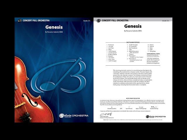 Genesis, by Rossano Galante – Score & Sound