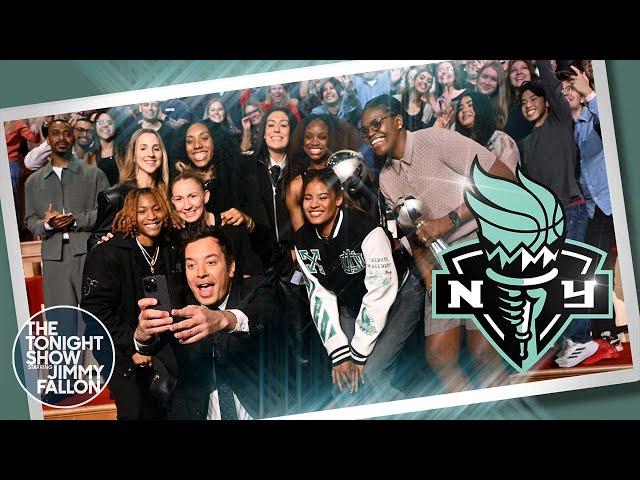 WNBA Champions New York Liberty Take a Victory Selfie with Jimmy | The Tonight Show