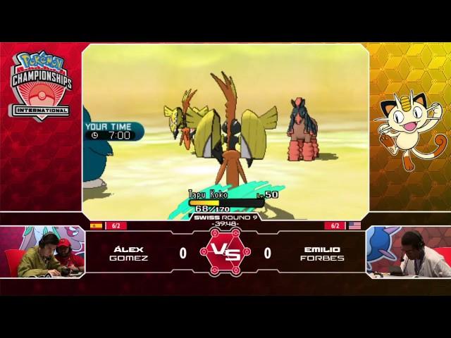 Alex Gomez vs Emilio Forbes VGC 2017 North America International Championships Pokemon