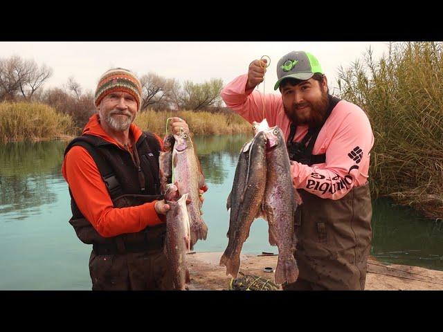 Desert Trout Fishing the Salt River AZ! (Riverside Catch & Cook)