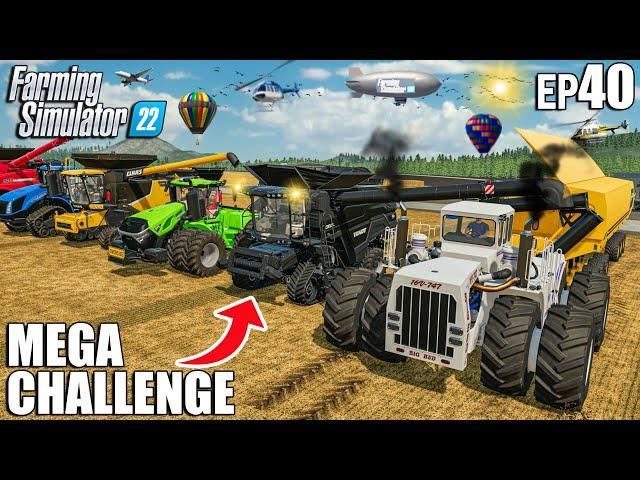 HARVESTING 220.000 LITERS OF SOYBEANS! | MEGA Challenge #40 | Farming Simulator 22