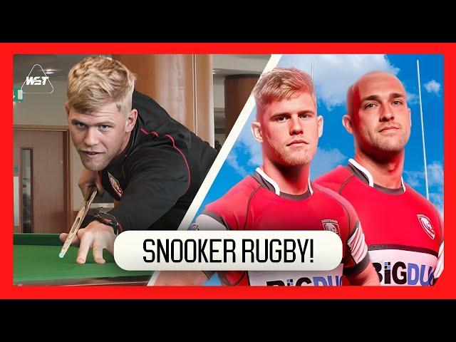 SNOOKER RUGBY CHALLENGE w/ @GloucesterRugbyTV!