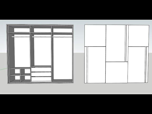 How to make Wardrobe in SketchUp