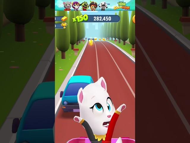Talking Tom Gold Run Carnival Angela Reverse Funny Fails & Falls Moments #shorts