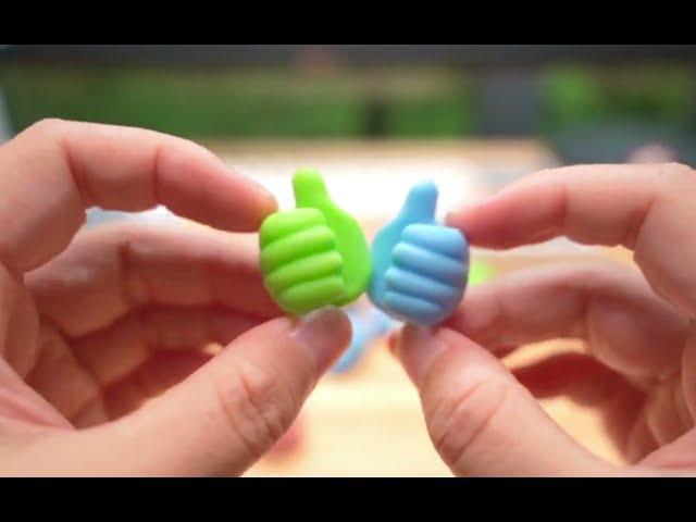 Multi-Function Self Adhesive Creative Silicone Thumbs Up Shaped Wall Hook, for Hanging Keys, Cables