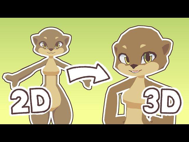 Blender Otter Girl Character Speedmodelling (BAZINGA)