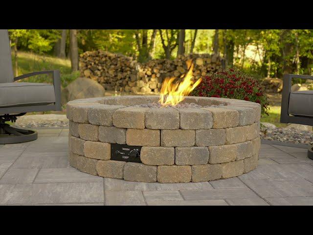 Bronson Round Gas Fire Pit Kit