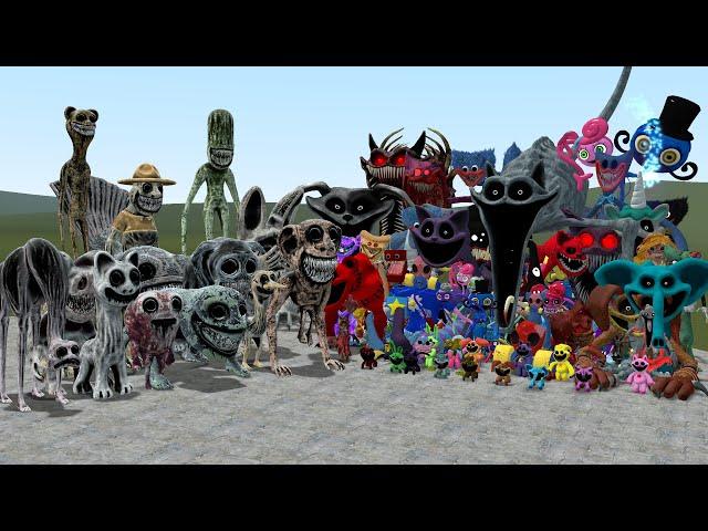 NEW ALL ZONOMALY MONSTERS VS ALL POPPY PLAYTIME CHAPTER 3-1 CHARACTERS In Garry's Mod!