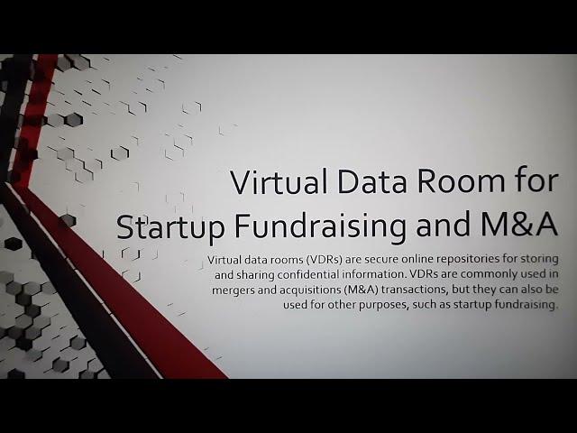 Virtual Data Room for Startup Fundraising and M&A