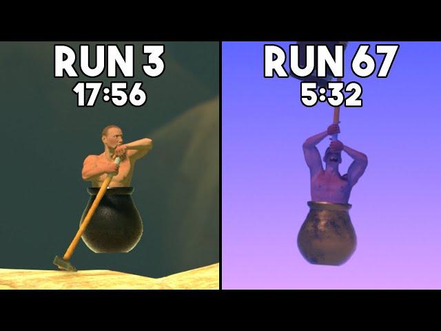 Here’s What 100 Speedruns of Getting Over It Looks Like