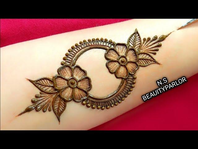 very beautiful front hand mehndi design|easy mehndi design|mehndi design @N.S.BEAUITYPARLOR