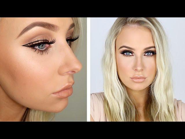 Gold Glam Winged Liner & Bronzed Skin Tutorial!