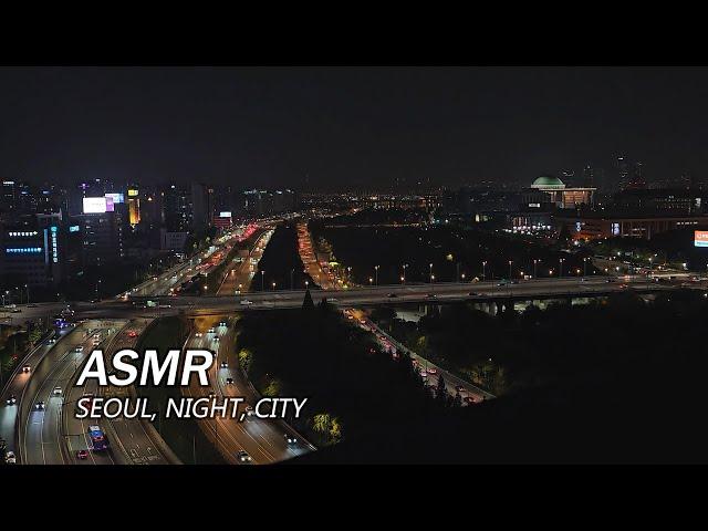 Seoul city night street Sounds and Traffic Sounds for Sleep and Study/ Relaxing City ASMR #SEOULLIVE