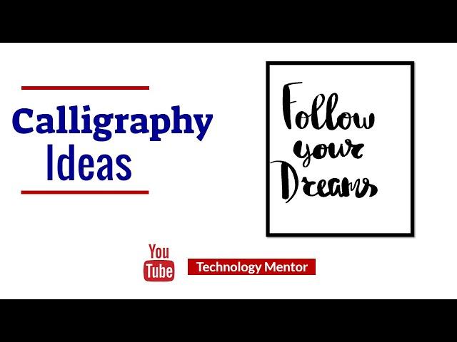 Calligraphy Ideas | Follow Your Dreams  #Calligraphyideas #Calligraphy #Trending #Technology
