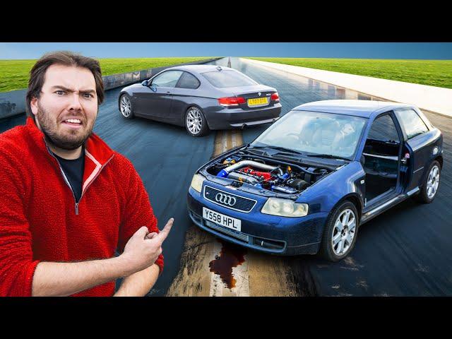 We Drag Raced Cheap Cars And It Almost Ended Badly