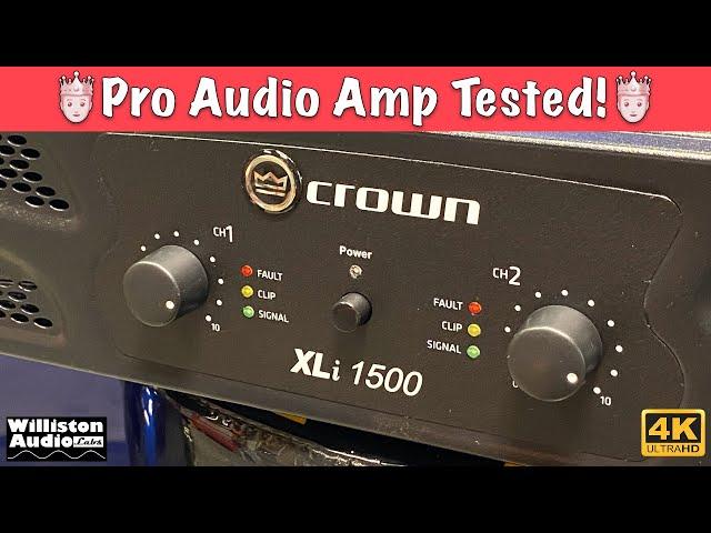 The King of Pro Audio? Crown XLi 1500 Amp Dyno Test and Review [4K]