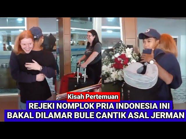 Datang Ke Indonesia Momen Haru Pertemuan Gadis Bule Asal Jerman Bertemu Pacar Pria Asal Indonesia