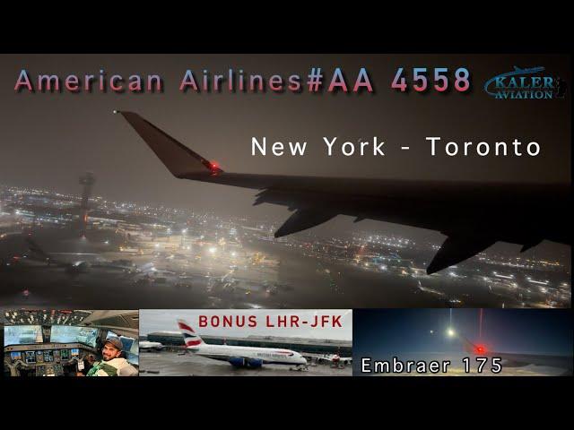 American Airlines - New York to Toronto Flight #ERJ 175