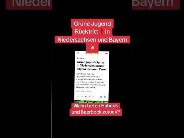 Grüne Jugend Rücktrittin Niedersachsen und Bayern