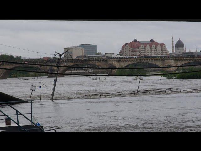 Dresden - Situation an der Carolabrücke am 14.09.2024 - (Räumungsarbeiten II)