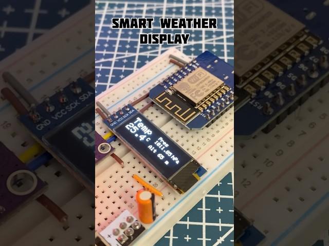 DIY Weather Display: ESP8266 + BMP280 + OLED ️ #esp8266  #BMP280 #oled #diyprojects #iot #arduino