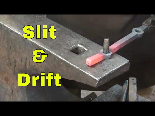 Slitting and drifting holes - ornamental blacksmithing