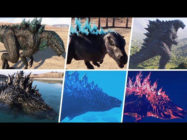 ALL GODZILLA MODS - Jurassic World Evolution 2