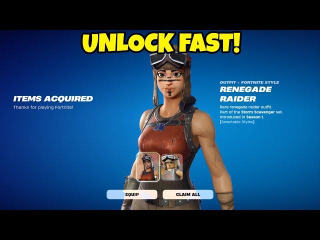 *NEW MAP* INSTANTLY Unlock RENEGADE RAIDER in Fortnite! (XP FAST)