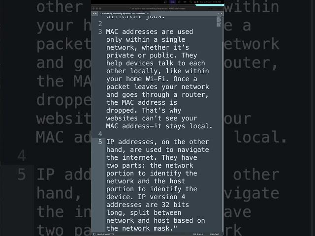 MAC Addresses vs. IP Addresses Explained how it plays role while sending data in the Network