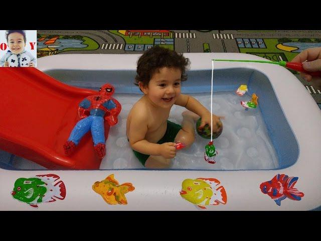FISH FOOTAGE IN POOL, YUSUF TOY POOLS IN POOL