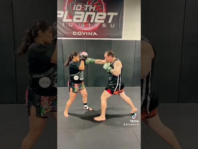 How to set up low to high combinations drills for Kickboxing Muay Thai MMA