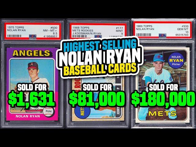 TOP 20 Nolan Ryan Baseball Cards Recently Sold Worth Big Money - #baseballcards