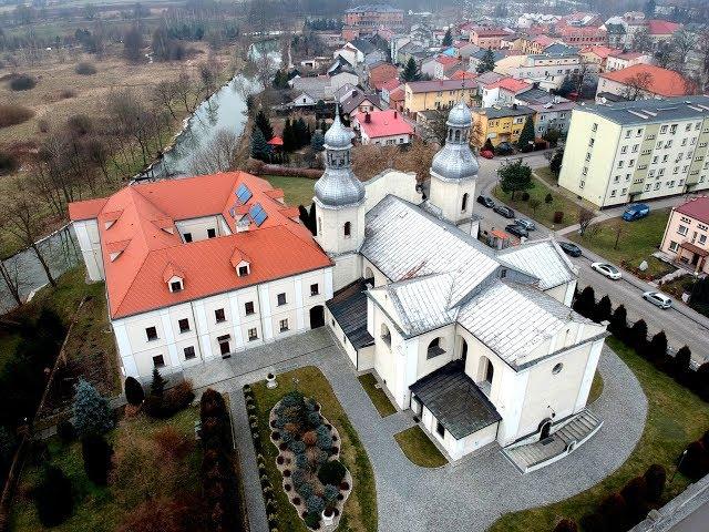 Klasztor Paulinów w Wieruszowie z lotu ptaka