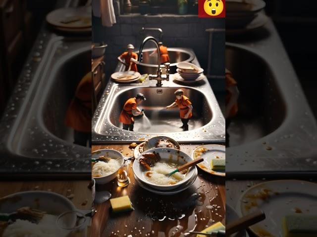 kitchen cleaning #shorts #ai