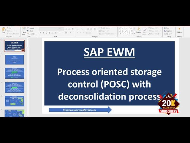 SAP EWM: Process oriented storage control (POSC) with deconsolidation process