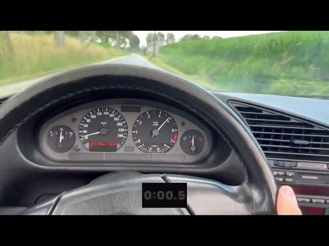 BMW E36 328i cabrio acceleration 0-100 in 6.3 seconds