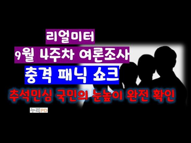 추석민심 국민의 눈높이/ 리얼미터 9월 4주차/ 충격 패닉 쇼크/누리pd-tv