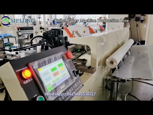 Economy smaller toilet paper roll machine production line with 4-36 rolls packing machine