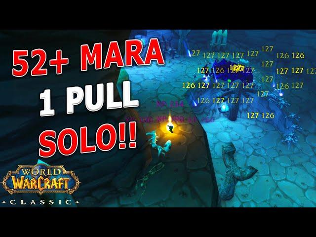 WoW Classic - SOLO MARA 1 PULL SPEED LEVELING!! LEVEL 52-55! 160K+ XP/HR!