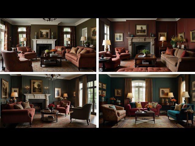 Traditional living room with classic furniture and rich colors