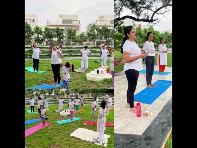 YOGA DAY Celebrations @kavuri forest nest villas  #yogaday #yogalife