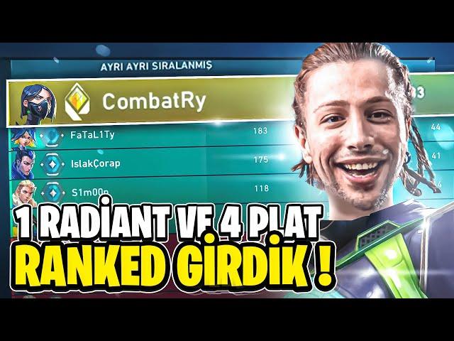 1 RADİANT ve 4 PLAT DERECELİ girerse ne olur? | Valorant