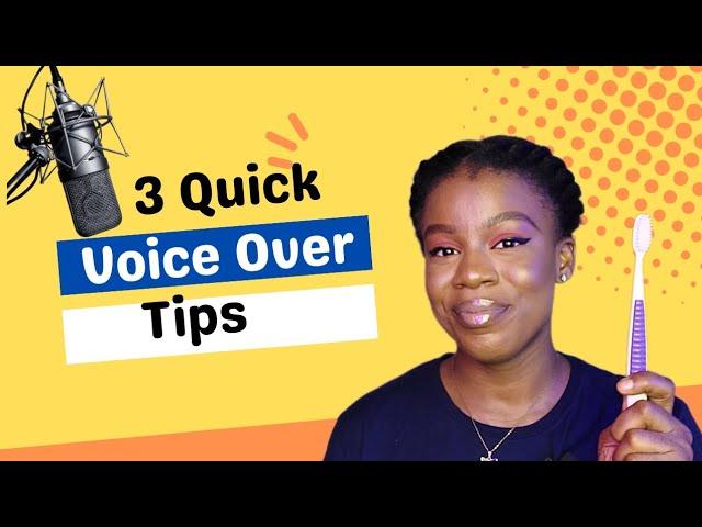 3 Quick Tips to consider before recording your next voice over