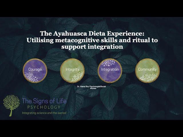 Ayahuasca Dieta Experience: Utilising Metacognition & Ritual With Integration: Dr Lani Roy - MHPN