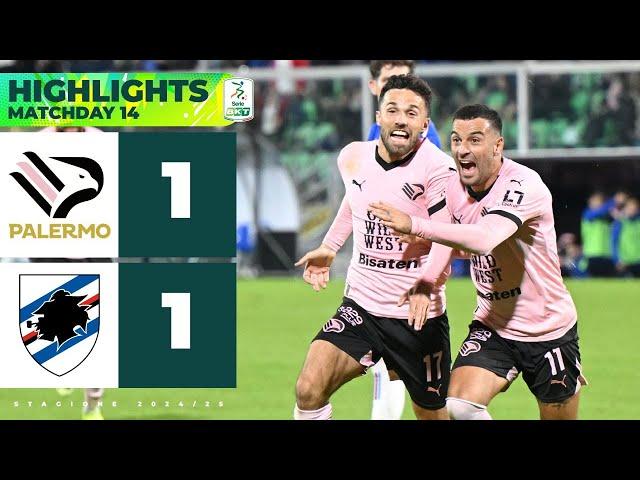 Palermo-Sampdoria 1-1 | A TUTINO risponde DI FRANCESCO, pari al Barbera | SERIE BKT