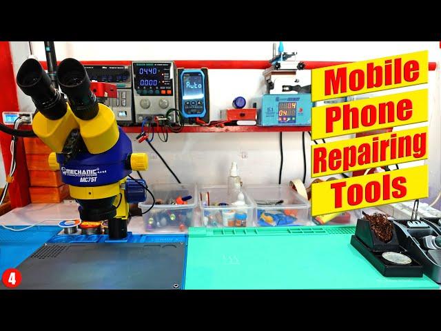 Introduction to mobile phone repairing tools in a smartphone repairing lab Tutorial#4