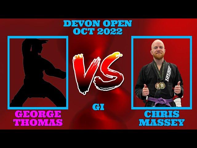 George Thomas vs Chris Massey: -76kg Adult Purple Belt: Devon Open Oct 2022