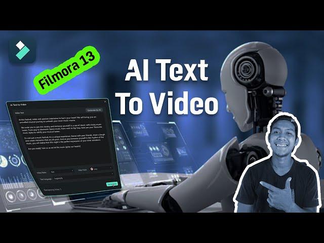 Fitur Ai baru filmora 13 Cara menggunkan fitur Ai Text To video