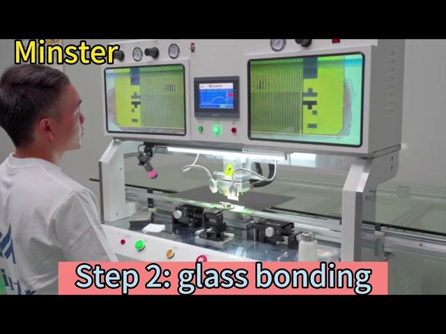 Minster MT-100SH LCD TV COF bonding machine operation video showing you how to use step by step