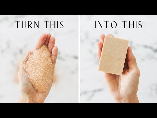 How to make pink himalayan salt soap bars